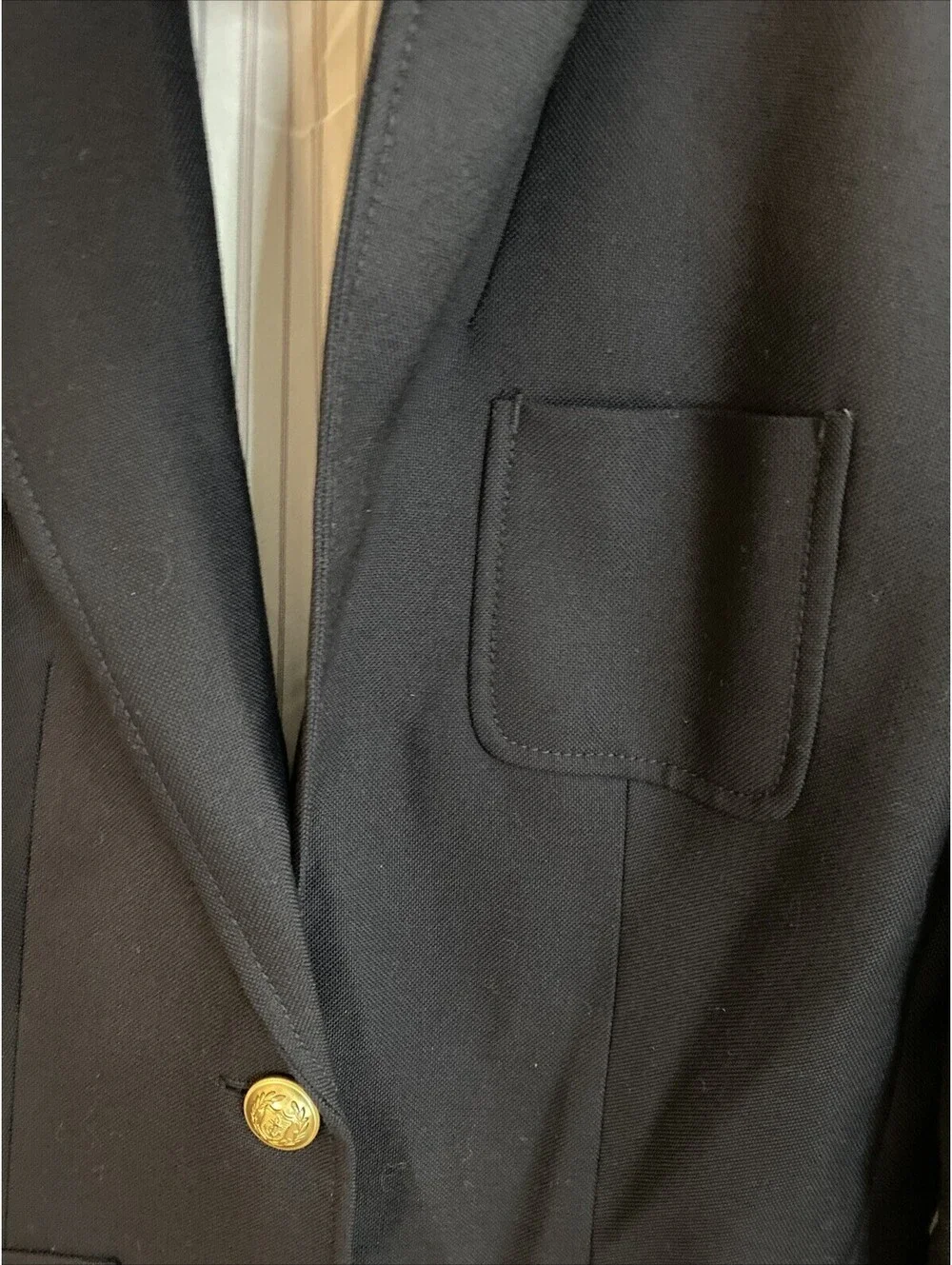 Women’s J Crew Rhodes Blazer 8T Black W Gold Buttons
